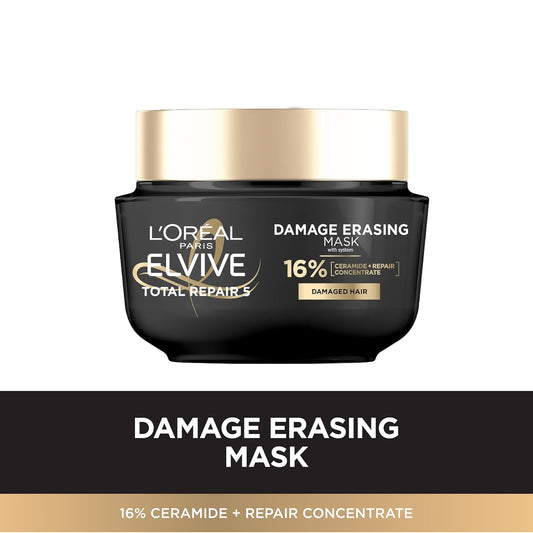 L'Oreal Paris Elvive Total Repair 5 Damage-Erasing Balm Mask, Rinse-Out Hair Treatment, 8.5 fl oz (Packaging May Vary)