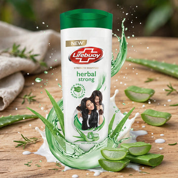 Lifebuoy Herbal Strong Strength Shampoo – With Aloe Vera & Milk Protein