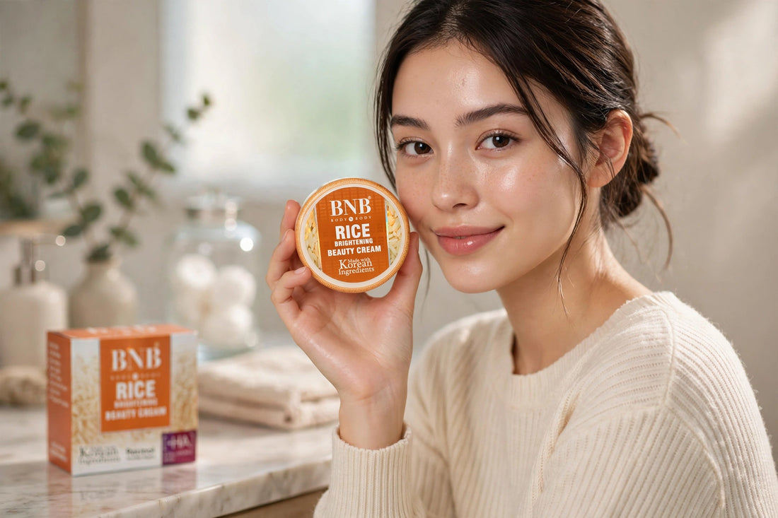 BNB Body & Body Rice Brightening Beauty Cream – Korean Rice Extract, Retinol & Hyaluronic Acid