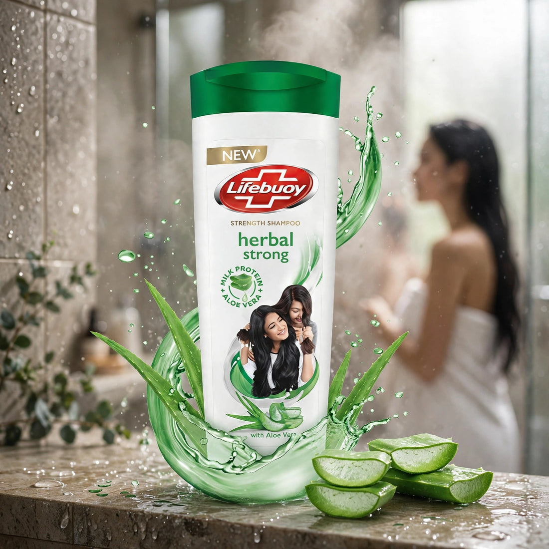 Lifebuoy Herbal Strong Strength Shampoo – With Aloe Vera & Milk Protein